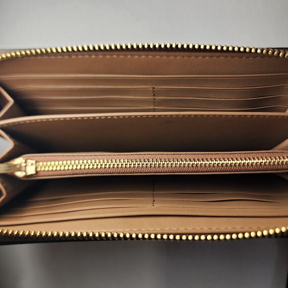 Coach CZ328 Long Zip Around Wallet In Signature Cherry Tan 2 - Picture 2 of 3